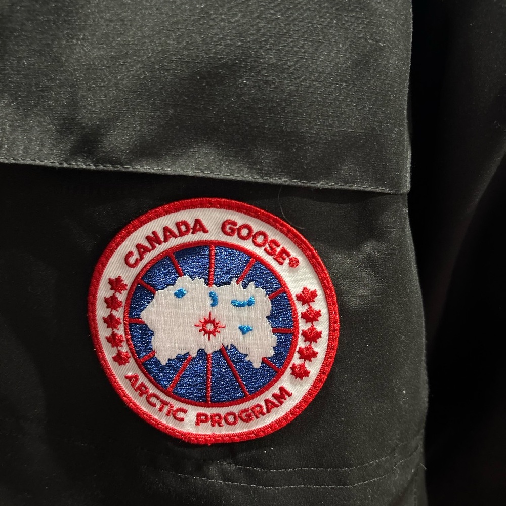 Canada Goose Black Hooded Parka with Fur Trim- Men’s - Picture 3 of 6